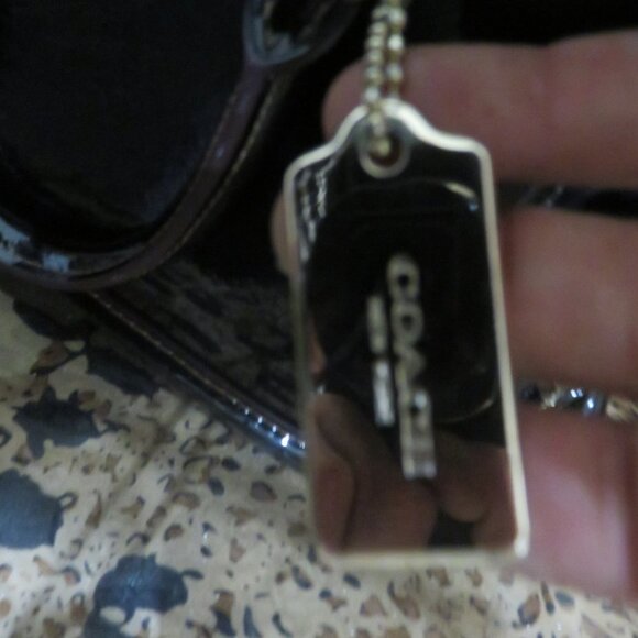 Coach Mini Sierra Black Patent Leather Dome Satchel Crossbody - Picture 4 of 11